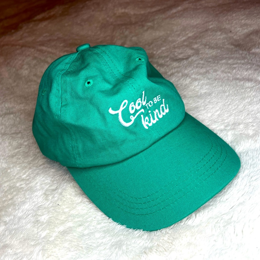 Green “Cool to be Kind” ball cap hat